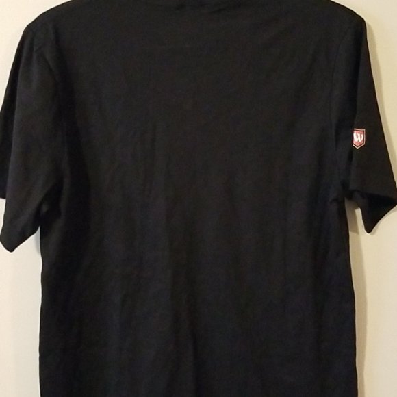 Wiser's Spiced Whisky Black T Shirt V Neck Size Medium The Spice Man Cometh - Picture 2 of 4